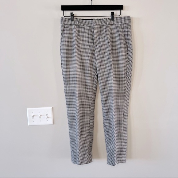 Banana Republic Straight Leg Avery Ankle Length Pant in Houndstooth Pattern - Picture 1 of 7